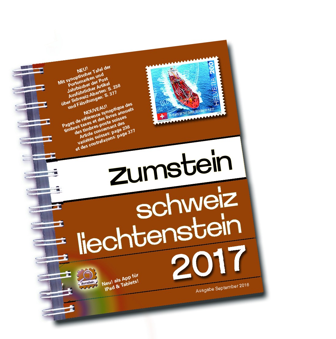Briemarkenkatalog 2017 Zumstein Spiral